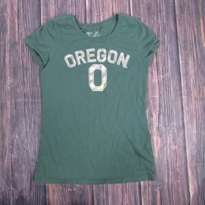 Oregon Ducks Shirt Womens Small Green NCAA College Football Athletic Tee Top